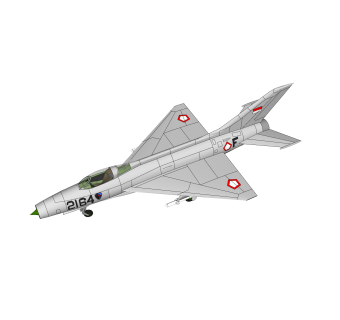 现代苏联米格-21战斗机sketchup模型，战斗机草图大师模型下载