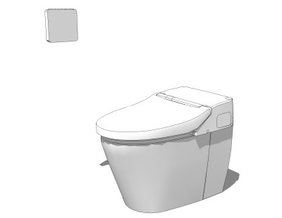 现代马桶草图大师模型，马桶sketchup模型下载