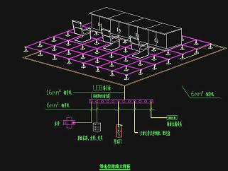 机房建设等电位防静电大样图详细CAD施工图，机房防静电装置CAD图纸下载