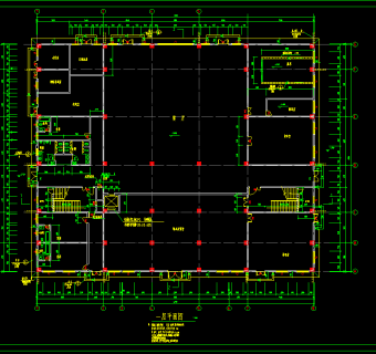 静音寺建筑施cad施工图，寺庙cad竣工图下载