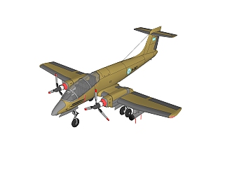现代战争军用飞机草图大师模型，军用飞机sketchup模型