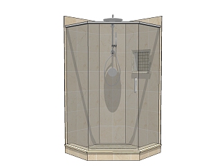 现代淋浴房sketchup模型，淋浴<em>间</em>草图大师模型下载