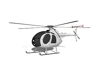 现代直升飞机免费su模型，直升机sketchup模型，直升机su素材下载