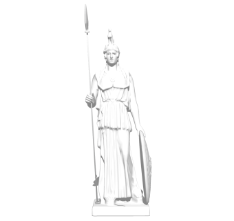 古希腊女神雅典娜雕塑su模型,摆件草图大师模型下载