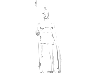 <em>古希腊</em>女神雅典娜雕塑su模型,摆件草图大师模型下载
