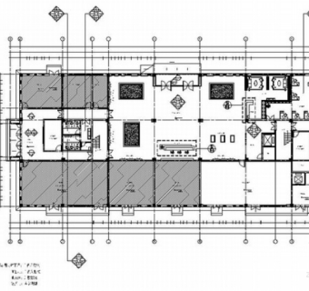 环保产业园现代风格服务中心室内装修施工图