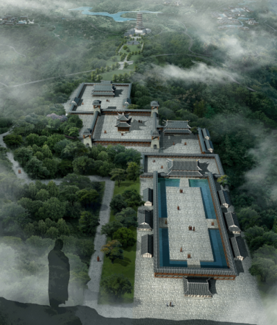 中轴线鸟瞰效果图