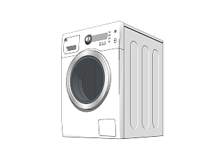 现代洗衣机草图大师模型，洗衣机sketchup模型