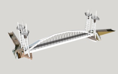 现代高架桥草图大师模型，高架桥sketchup模型下载