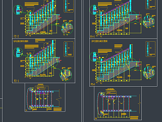 楼梯CAD图库，楼梯CAD施工图纸下载