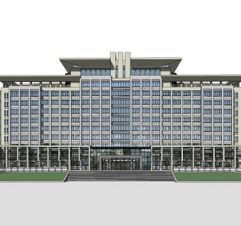 现代酒店草图大师模型，酒店sketchup模型免费下载