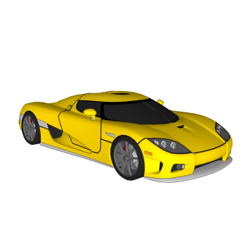 现代跑车免费su模型，现代跑车sketchup模型，跑车su素材下载