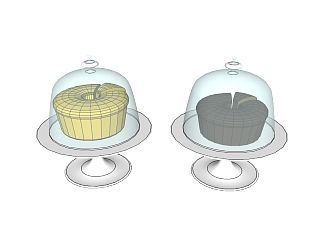 现代蛋糕sketchup模型，<em>食品</em>草图大师模型下载