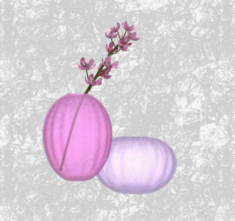 大花蕙兰插花草图大师模型，花艺花瓶sketchup模型下载