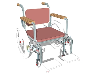 轮椅<em>su</em>模型，轮椅sketchup模型，轮椅草图大师<em>素材</em>下载