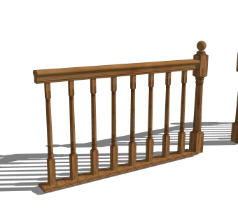 中式栏杆SU模型，栏杆SKB文件下载