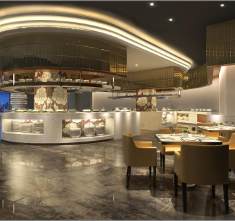 现代餐厅CAD建筑图纸，餐馆CAD施工图下载