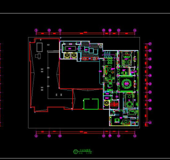 现代休闲会所CAD施工图