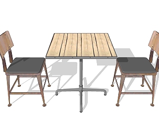 <em>现代中式</em>餐桌草图大师模型，餐桌sketchup模型下载