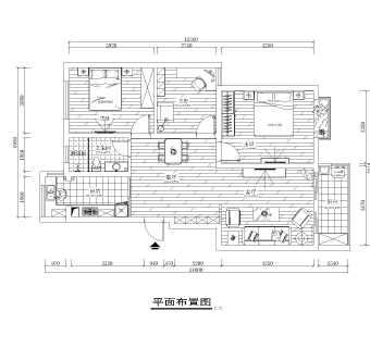 两居户型图CAD施工图附工地施工照片，户型图CAD建筑图纸下载