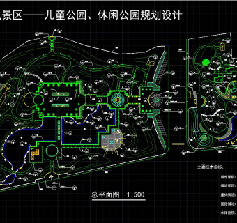 城市公园景观设计，城市公园CAD设计图