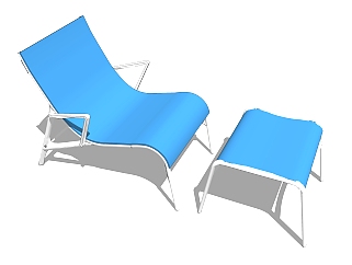 现代<em>躺椅</em>草图大师模型，扶手<em>椅</em>sketchup模型下载