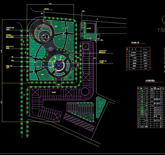 文化广场景观设计方案图CAD图纸