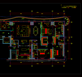 厦门恒禾701户型现代样板房施工图，样板房CAD施工图纸下载