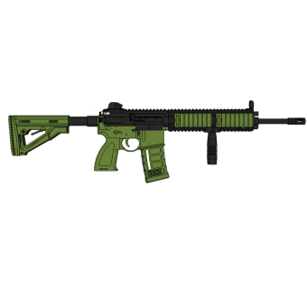 德国H&k公司416狙击步枪草图大师模型，步枪SU模型下载