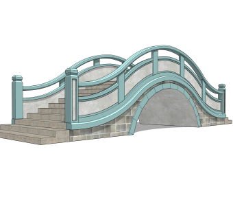 拱桥草图大师模型下载，sketchup拱桥模型分享