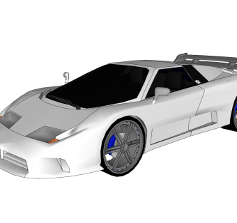 现代跑车免费su模型，现代跑车sketchup模型，跑车su素材下载