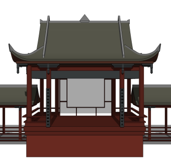 中式古建民俗草图大师模型下载，古建民俗su模型下载