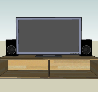 现代电视柜su模型，电视柜草图大师模型下载