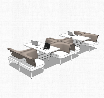 现代休闲桌椅组合草图大师模型，桌椅组合sketchup模型下载