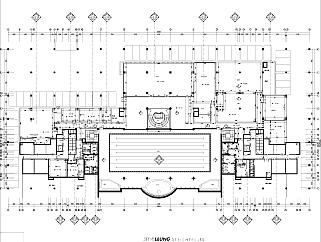 天津富力城一期5号地会所CAD施工图套图，会所CAD建筑图纸下载