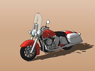 现代<em>摩托车</em>草图大师模型，<em>摩托车</em>sketchup模型