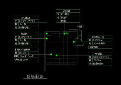 机房弱电平面布置图施工图CAD图纸