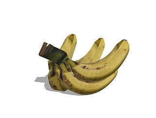 现代水果<em>香蕉</em>sketchup模型，食品草图大师模型下载