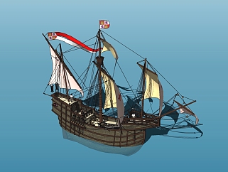 帆船sketchup模型，帆船草图大师模型下载