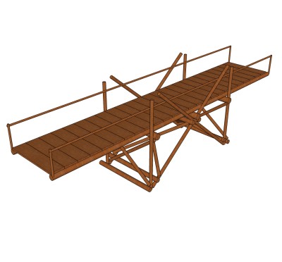 现代桥梁草图大师模型下载，sketchup桥梁su模型分享