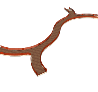 现代桥梁草图大师模型下载，sketchup桥梁su模型分享