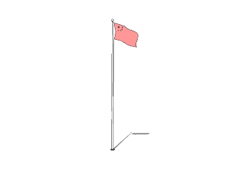 现代国旗草图大师模型，旗帜sketchup模型下载