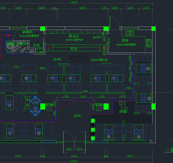 特色阳光咖啡厅CAD图纸，咖啡厅CAD建筑图纸下载