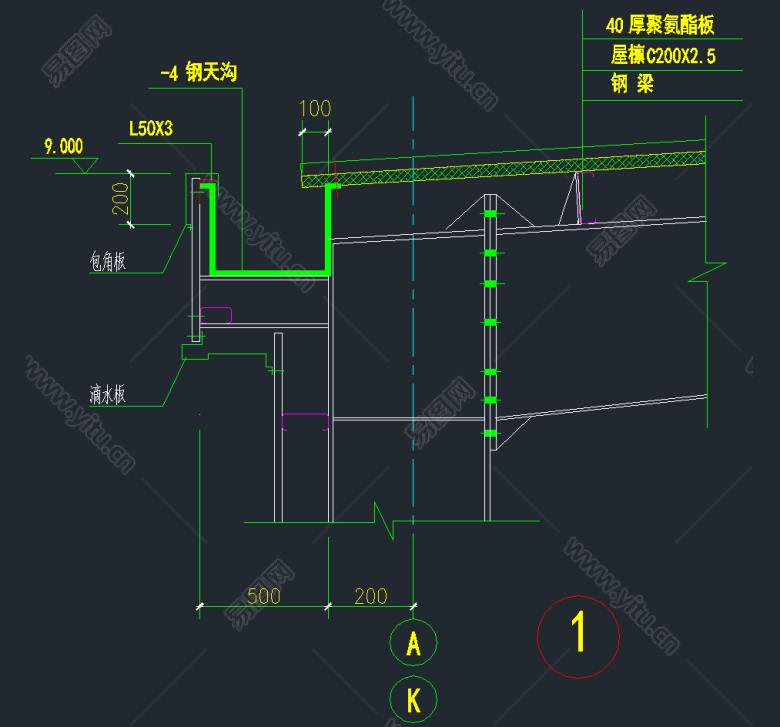 檐口大样cad图库檐口cad建筑图纸下载