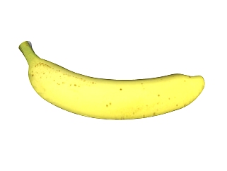  现代香蕉草图大师模型，水果SU模型下载