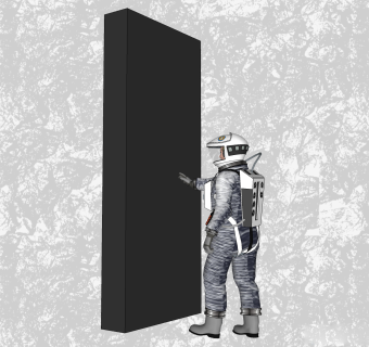现代宇宙航天员草图大师模型，人物su模型下载