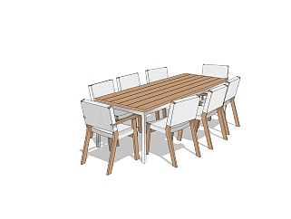 现代<em>餐桌</em>椅免费su模型，现代<em>餐桌</em>椅sketchup模型下载