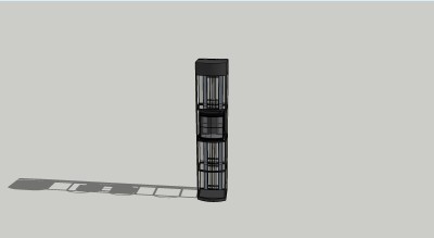 现代观光电梯草图大师模型，观光电梯sketchup模型