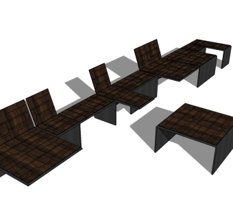 户外椅skp文件下载，椅子草图大师模型分享