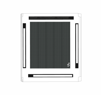 现代空调免费su模型，空调草图大师模型下载
